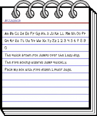 Attazack Regular animated font preview