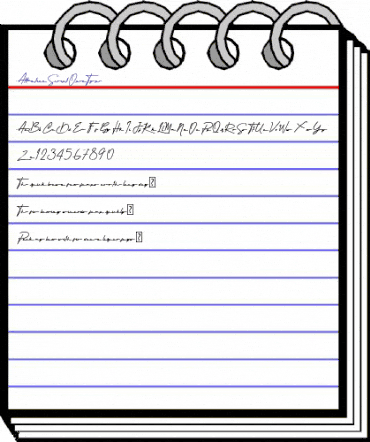 Attention Script Regular animated font preview