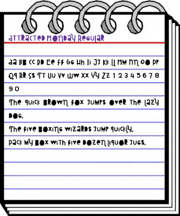 Attracted Monday Regular animated font preview