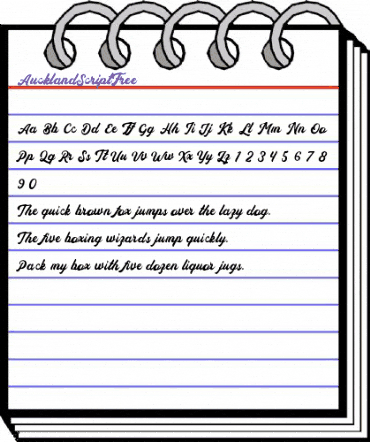 Auckland Script Free Regular animated font preview