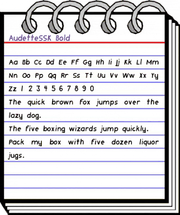 AudetteSSK Bold animated font preview