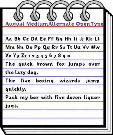 August MediumAlternate animated font preview