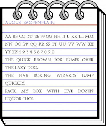 AugusteaOpenPlain Regular animated font preview