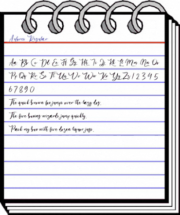 Aulores Regular animated font preview