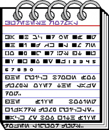 Aurebesh Normal animated font preview Aurebesh Normal animated font preview