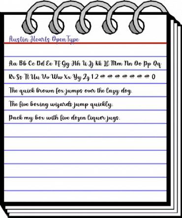 Austin Hearts Regular animated font preview