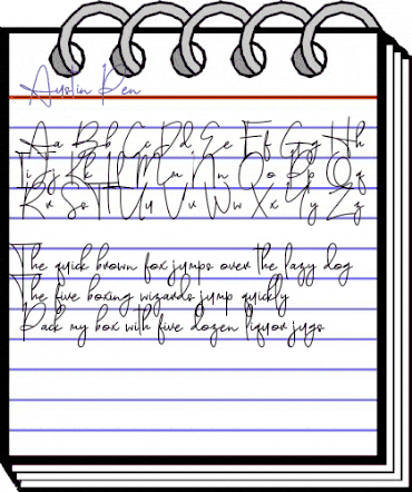 Austin Pen Regular animated font preview