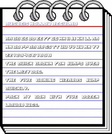 Ausweis Hollow Regular animated font preview