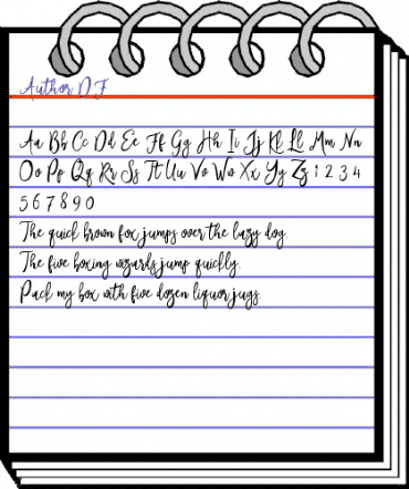 Author Regular animated font preview