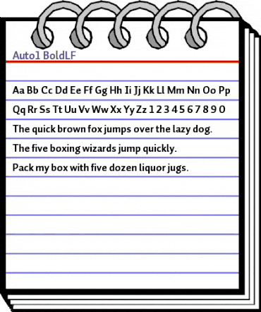 Auto 1 Bold LF animated font preview