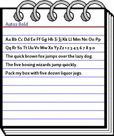 Auto 2 Bold animated font preview