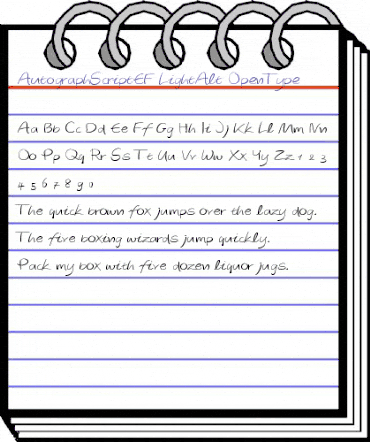 AutographScriptEF LightAlt animated font preview