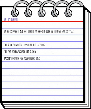 Autumn Arbor Regular animated font preview