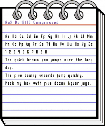 AuX DotBitC Compressed Regular animated font preview