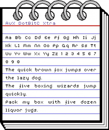 AuX DotBitC Xtra Regular animated font preview