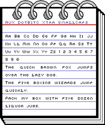 AuX DotBitC Xtra SmallCaps Regular animated font preview