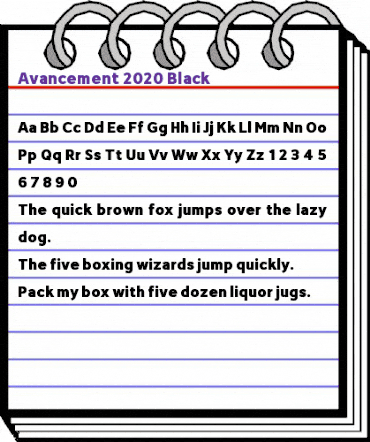 Avancement 2020 Black animated font preview