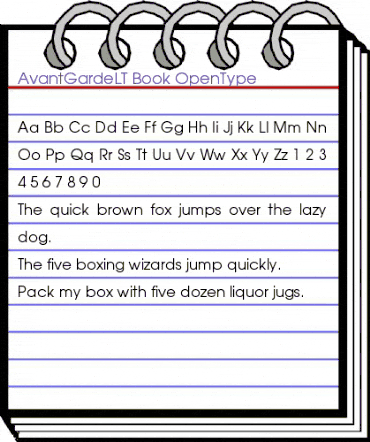 ITC Avant Garde Gothic LT Book animated font preview