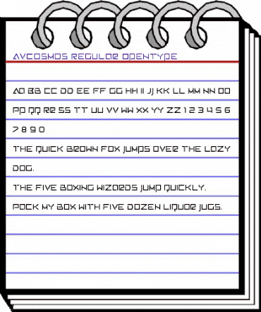 AV Cosmos Regular animated font preview