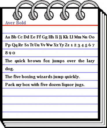 Aver Bold animated font preview