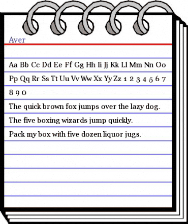 Aver Regular animated font preview