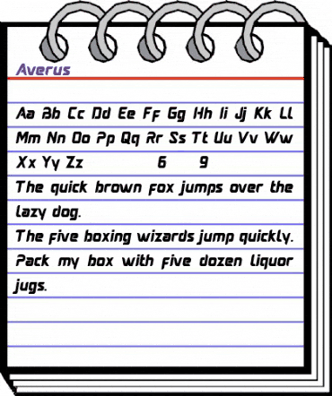 Averus Regular animated font preview