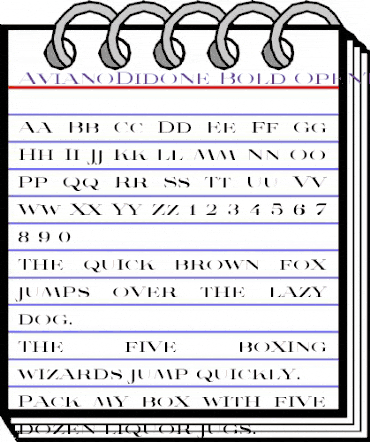 AvianoDidone Bold animated font preview