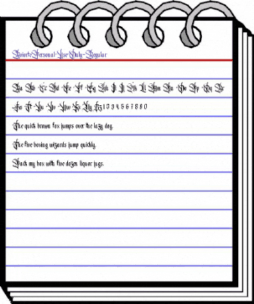 Aviorte Personal Use Only Regular animated font preview