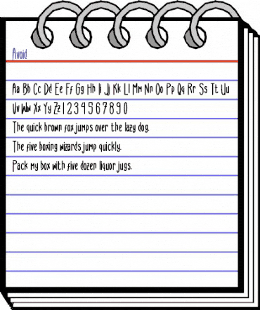 Avoid Regular animated font preview