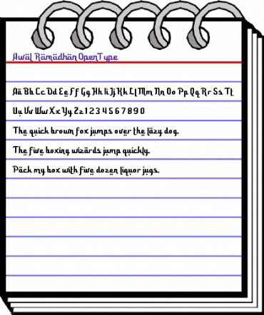 a Awal Ramadhan Regular animated font preview