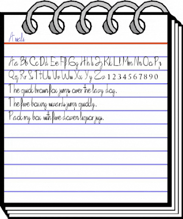 Awali Regular animated font preview