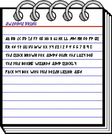 Awesome Brush Regular animated font preview