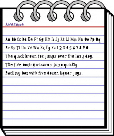 Awesome Regular animated font preview