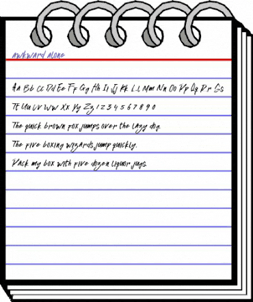 awkward alone Regular animated font preview