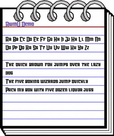 AwmU Demo Regular animated font preview