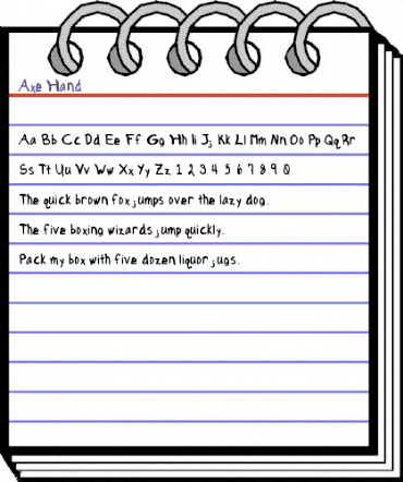 Axe Hand Regular animated font preview Axe Hand Regular animated font preview