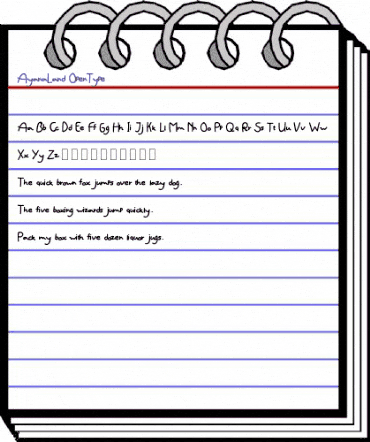 Ayana Land Regular animated font preview