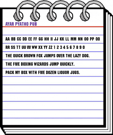 Ayar_Pyatho_pub DemiBold animated font preview