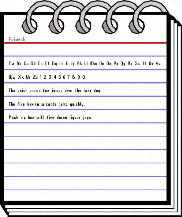 Azimech Regular animated font preview