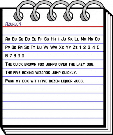 AzureoN Regular animated font preview