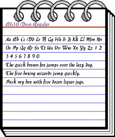 B650-Deco Regular animated font preview B650-Deco Regular animated font preview