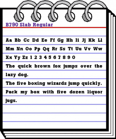 B790-Slab Regular animated font preview