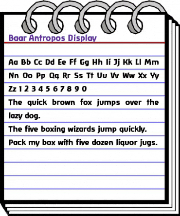 Baar Antropos Display Regular animated font preview Baar Antropos Display Regular animated font preview