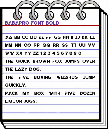BABAPRO FONT Bold animated font preview BABAPRO FONT Bold animated font preview