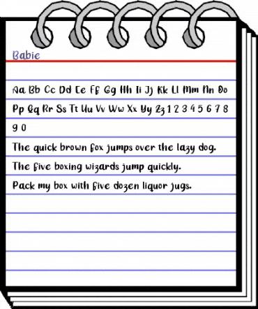 Babie Regular animated font preview