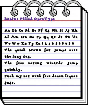 Babine Filled animated font preview Babine Filled animated font preview