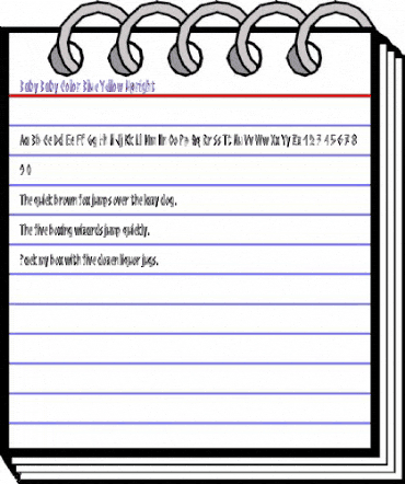 Baby Baby Color Blue Yellow Upright animated font preview Baby Baby Color Blue Yellow Upright animated font preview