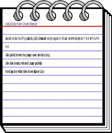 Baby Baby Color Green Slanted animated font preview Baby Baby Color Green Slanted animated font preview