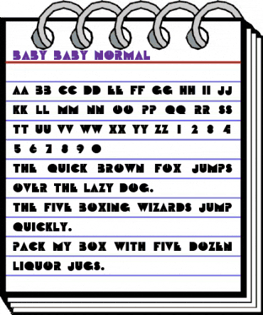 Baby-baby Normal animated font preview