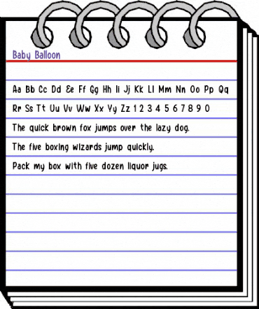 Baby Balloon Regular animated font preview Baby Balloon Regular animated font preview